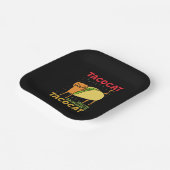 タコカットスペリング後ろ向きタコス猫Cinco De Mayo ペーパープレート (傾斜あり)