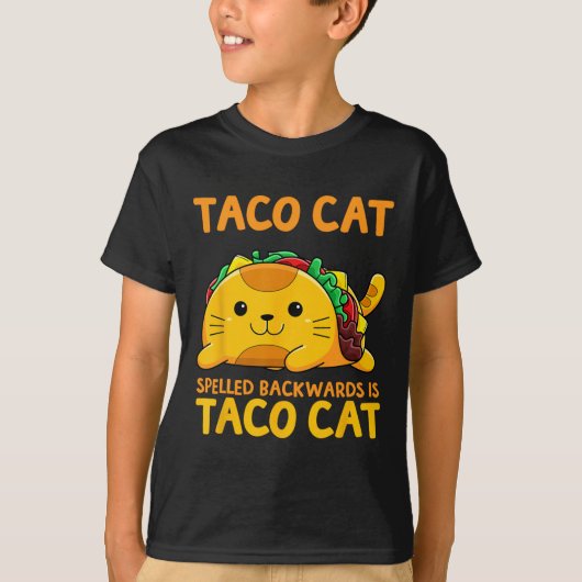 タコカットスペリング後向きシャツTaco Cat Cinco De Tシャツ (正面)
