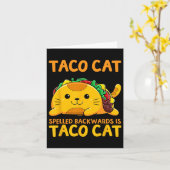 タコカットスペリングCkwardsシャツタコキャットシンコデマ カード (黄色い花)