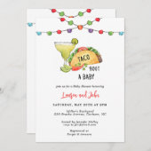 タコカップルのベビーシャワーフェスタについて 招待状 (正面/裏面)