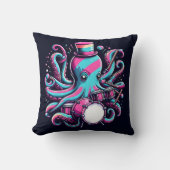 タコカラフルの遊トップハット付きドラム クッション (正面)