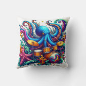 タコカラフルの遊海波 クッション (裏面)