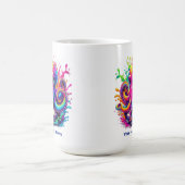 タコカラフルスプラッシュ コーヒーマグカップ (中央)