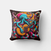 タコカラフルス遊のギタ鮮やかスタイル クッション (正面)