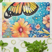 タコカラフルビューデザイン キッチンタオル (折り畳み)