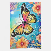 タコカラフルビューデザイン キッチンタオル (縦)