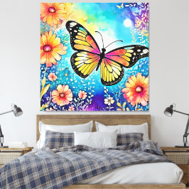 タコカラフルビューデザイン キャンバスプリント