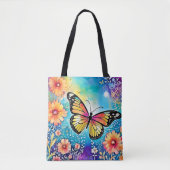 タコカラフルビューデザイン トートバッグ (正面)