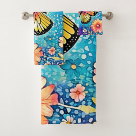 タコカラフルビューデザイン バスタオルセット