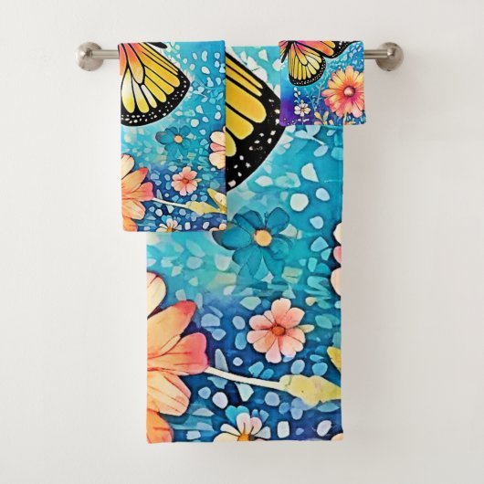 タコカラフルビューデザイン バスタオルセット (インサイチュ)