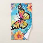 タコカラフルビューデザイン バスタオルセット (ハンドタオル)