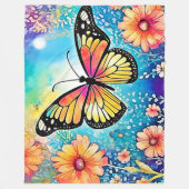 タコカラフルビューデザイン フリースブランケット (正面)