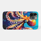 タコカラフルビューデザイン Case-Mate iPhoneケース (裏面(横))