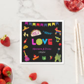 タコカラフルブロラブメキシコフェスタストライプーズ スタンダードカクテルナプキン (インサイチュ)