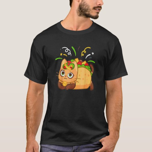 タコカートタコキャットシンコデマヨス Tシャツ (正面)