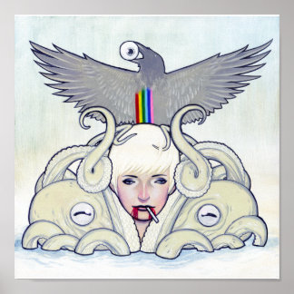 タコガールプリント ポスター