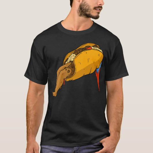 タコガールメキシコ料理。 Tシャツ (正面)