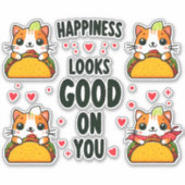 タコキャットという食文化の融合 シール (正面)