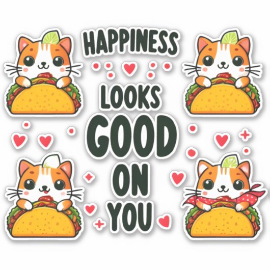 タコキャットという食文化の融合 シール (正面)