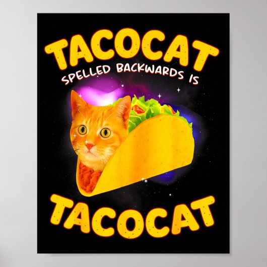 タコキャットは後ろ向きに綴るとタコキャット ネコのミーム タコ ポスター (正面)