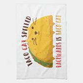 タコキャットパリンドローム キッチンタオル (縦)