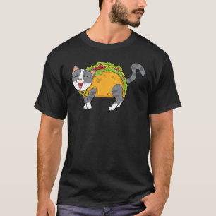 タコキャットメキシコ料理人女性青年 Tシャツ