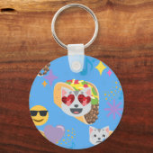 タコキャット絵文字 キーホルダー (正面)