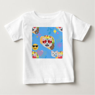 タコキャット絵文字 ベビーTシャツ