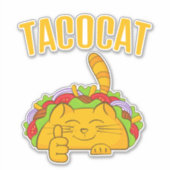 タコキャット かわいい猫 タコス シール (正面)