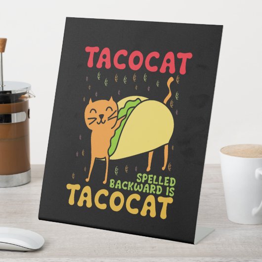 タコキャット 後ろ向き タコス 猫 シンコ デ マヨ 台座サイン (インサイチュ)