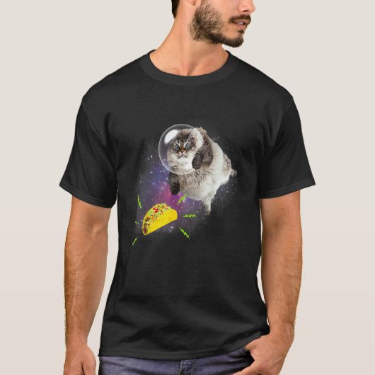 タコキャット 猫たちのタコス Tシャツ (正面)