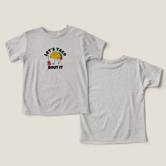 「タコギターTシャツ – メキシコおもしろいフードティー」 (デザイン正面&裏面)