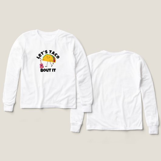 「タコギターTシャツ – メキシコおもしろいフードティー」 (デザイン 正面＆背面)