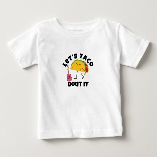 「タコギターTシャツ – メキシコおもしろいフードティー」 ベビーTシャツ (正面)