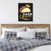 タコクイーンタコギフト女性タコスラバータコス キャンバスプリント (インサイチュ (寝室))