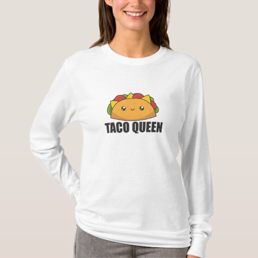 タコクイーンチンコデマヨタコスフードーおもしろいド Tシャツ (正面)