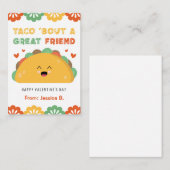 タコクラスルームのバレンタインデー子供へカード ノートカード (正面/裏面)