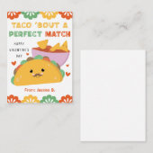 タコクラスルームのバレンタインデー子供へカード ノートカード (正面/裏面)