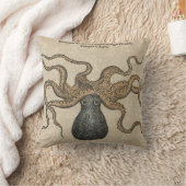 タコクラーケンヴィンテージイラストレーション クッション (ブランケット)