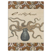 タコクラーケンヴィンテージイラストレーション クリップボード (裏面)