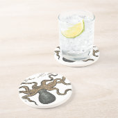 タコクラーケンヴィンテージイラストレーション コースター (側面)