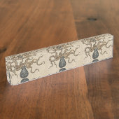 タコクラーケンヴィンテージイラストレーション デスクネームプレート (側面)