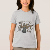 タコクラーケンヴィンテージイラストレーション トライブレンドTシャツ (正面)