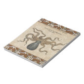 タコクラーケンヴィンテージイラストレーション ノートパッド (回転)