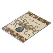 タコクラーケンヴィンテージイラストレーション ノートブック (左側)