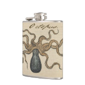 タコクラーケンヴィンテージイラストレーション フラスク (左)