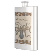 タコクラーケンヴィンテージイラストレーション フラスク (左)