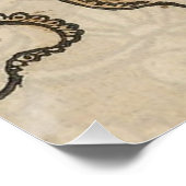 タコクラーケンヴィンテージイラストレーション ポスター (コーナー)