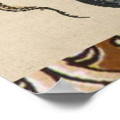 タコクラーケンヴィンテージイラストレーション ポスター (角)