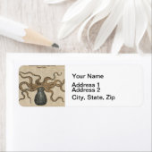 タコクラーケンヴィンテージイラストレーション ラベル (インサイチュ)